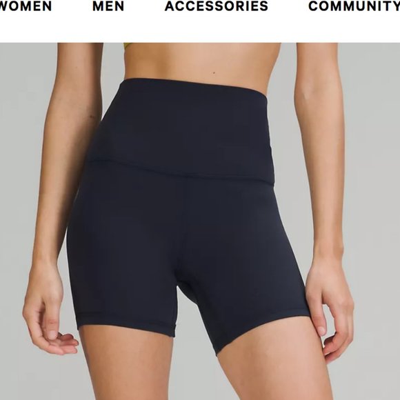 NWT LULULEMON TRUE Navy Blue ALIGN BIKE SHORTS  SUPER HIGH RISE  6” Size 4 - Picture 2 of 10